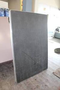lot 23 image: 6-piece Stage Platform, (2) Sets of Platform Legs and (2) Stairs.  Comes Unassembled