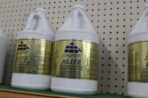 lot 46E image: Lot of (2) Shipp Blitz Pressure Washer Mildew Remover 1-Gallon Plastic Jugs