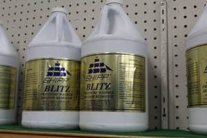 lot 46F image: Lot of (2) Shipp Blitz Pressure Washer Mildew Remover 1-Gallon Plastic Jugs