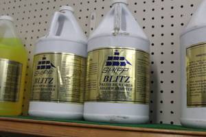 lot 46G image: Lot of (2) Shipp Blitz Pressure Washer Mildew Remover 1-Gallon Plastic Jugs