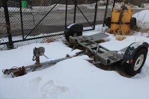 lot 4 image: 1996 Demco Single Axle Galvanized Car DollyTow Dolly with Winch