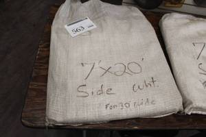 lot 563 image: 7x20 Rope & Pole Tent Side, Carry Bag