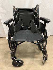 lot 6 image: MSRP $500 Invacare 9000 XT High Performance Lighter Weight Collapsible Wheelchair, With Desk Length Arms - Excellent Condition...Foot Rests Look To Have Wear & Tear