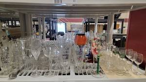 lot 93 image: Huge Collection of Stunning Crystal and Hand Painted Glasses-Vintage Cut Crystal, Depression Glass And More