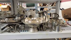 lot 100 image: Huge Collection of Silver and Silver-Plate Collectibles