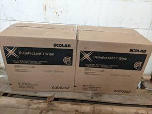 lot 62 image: 24 85 Eco Lab Disinfectant Wipe Canisters