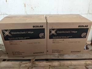 lot 61 image: 24 85 Eco Lab Disinfectant Wipe Canisters