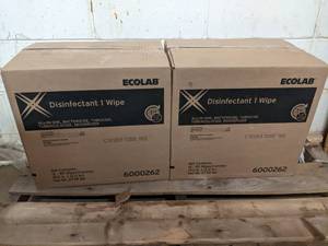 lot 63 image: 24 85 Eco Lab Disinfectant Wipe Canisters