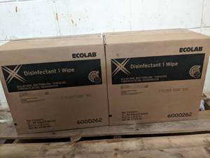 lot 64 image: 24 85 Eco Lab Disinfectant Wipe Canisters