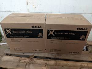lot 65 image: 24 85 Eco Lab Disinfectant Wipe Canisters