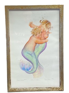 Robert Kline Signed &amp Framed Mermaid Print
