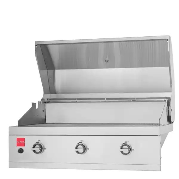 lot 34 image: Fuego Premium 36 in. 3-Burner Built-In Natural Gas Grill in 304 Stainless Steel