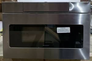 lot 103 image: Sharp 1.2 cu.ft. 24 in. Microwave Drawer Built-In Stainless Steel SMD2470ASY