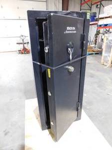 lot 43 image: STACK-ON 24-Gun Fire Resistant Electronic Lock Safe, Matte Black - PARTS