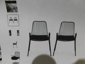 lot 70 image: Omaha Matte Metal Outdoor Club Chair (2-Pack)