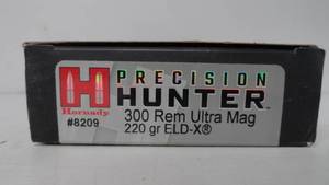 300 Rem Ultr. Mag  - 220 gr Hornady  - 20 Rounds