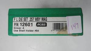 RCBS FL Die set .257 WBY Mag #12601
