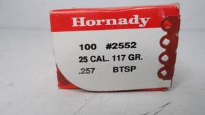 Bullets 25 cal - 117 gr - Hornady #2552 - 100 Count