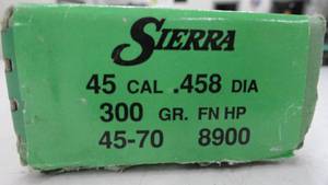 45 Cal - 300gr - Bullets - Sierra - 50 Bullets