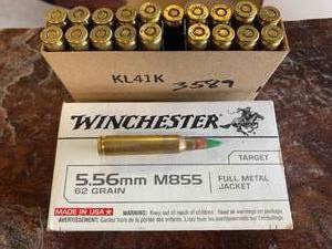20 Rounds 5.56 Green Tip Ammo Ammunition