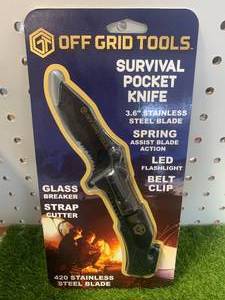 New Spring Action Survival Pocket Knife