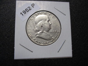 36. 1952-P (Philadelphia Mint) Franklin Silver Half Dollar