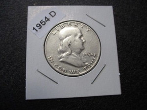 38. 1954-D (Denver Mint) Franklin Silver Half Dollar