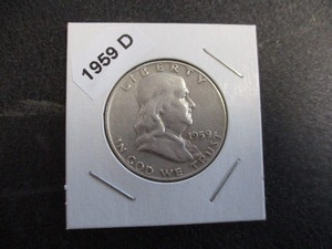 39. 1959-D (Denver Mint) Franklin Silver Half Dollar