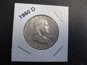40. 1960-D (Denver Mint) Franklin Silver Half Dollar