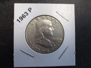 42. 1963-P (Philadelphia Mint) Franklin Silver Half Dollar