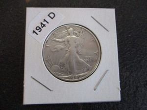 59. 1941-D (Denver Mint) Walking Liberty Silver Half Dollar
