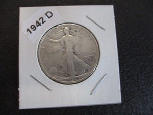 62. 1942-D (Denver Mint) Walking Liberty Silver Half Dollar