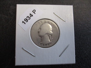 73. 1934-P (Philadelphia Mint) Washington Silver Quarter