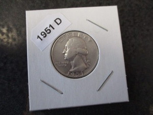 82. 1951-D (Denver Mint) Washington Silver Quarter