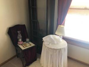 Chair and Table and Rug