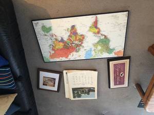 Decorations, Map and other items.
