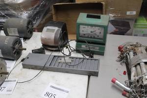 lot 805 image: Acroprint Time Clocks (x2), Wall-Mount Time Card Rack