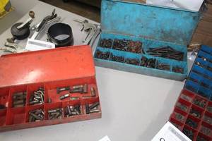 lot 875 image: Lot of (2) Metal Parts Organizers, Hardware