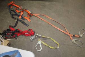 lot 891 image: Climbing Harnesses (x2), Safety Lines (x2)