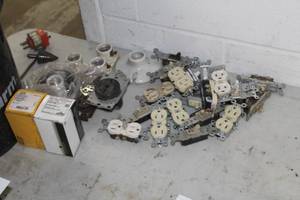 lot 907 image: Electrical Supplies - Plugs, Switches, Fixtures