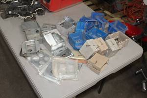 lot 920 image: Electrical Supplies - Boxes, Cover Plates
