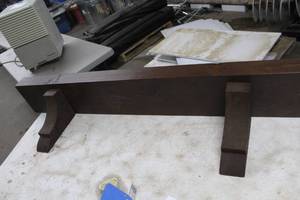 lot 590 image: Wood Fireplace Mantel