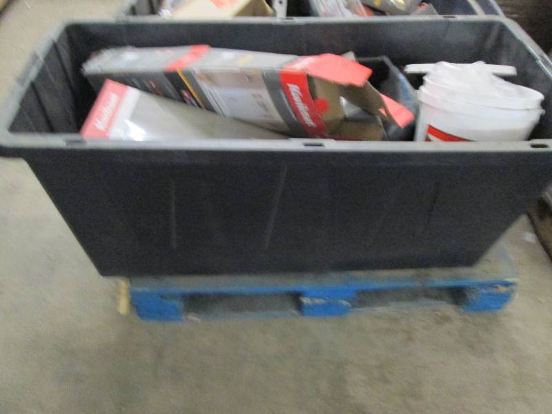 55 gallon black tote with uninspect...