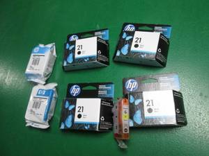 HP 21 black ink and a canon color ink