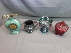 Decorative Pitcher, Vase and Other Items