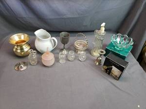 Old Small Bottles Spitoon and other Smalls