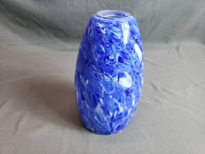 Glass Blue Swirl Lamp Globe