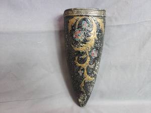 Black Art Deco Wall Pocket