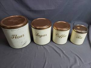 Decorware Nesting Flour, Sugar, Coffee, Tea Tins
