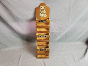 Wood Mail, Letter and Bill Organizer Wall Hanging